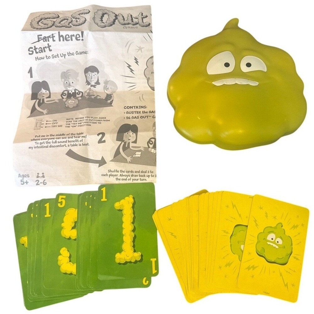 2015 Mattel Gas Out Game Unit Electronic Sounds Works Missing 1 Card NO BOX